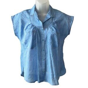 VINTAGE 1980’s Dead Stock Just Class Gauzy Cotton Blouse Size Small